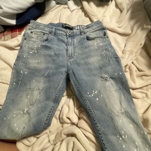 Stylish Blue Distressed Slim Fit Jeans
